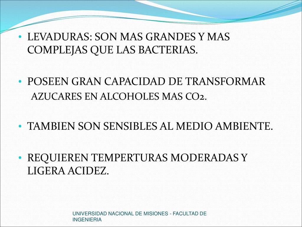 LEVADURAS: SON MAS GRANDES Y MAS COMPLEJAS QUE LAS BACTERIAS.