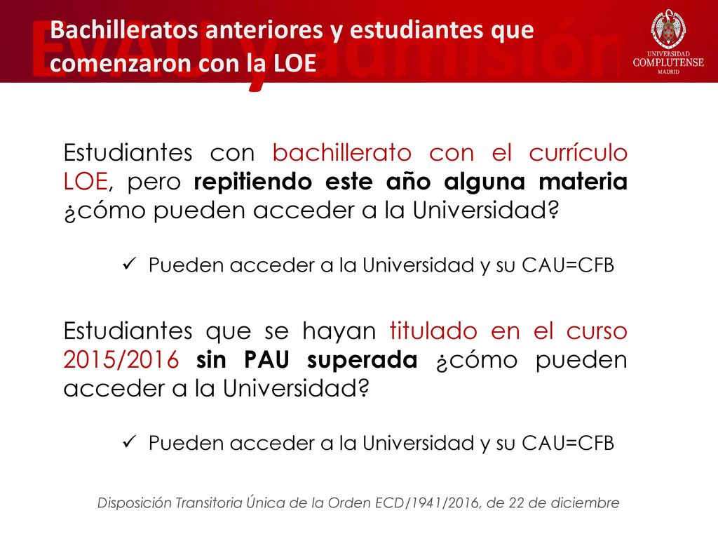 Bachilleratos anteriores y estudiantes que comenzaron con la LOE
