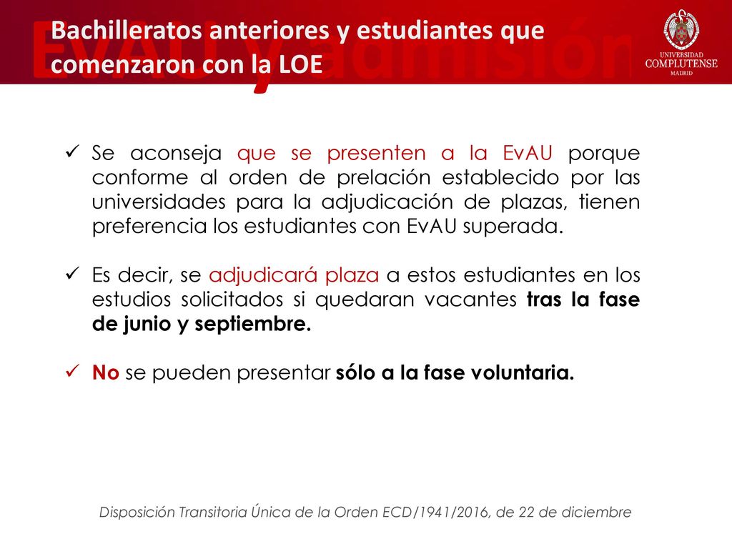 Bachilleratos anteriores y estudiantes que comenzaron con la LOE