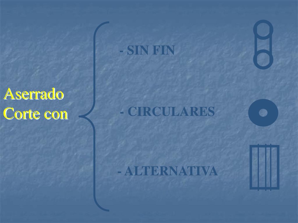 - SIN FIN Aserrado Corte con - CIRCULARES - ALTERNATIVA