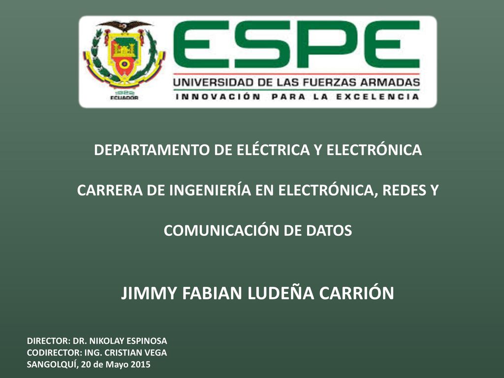 CARRERA DE INGENIERÍA EN ELECTRÓNICA, REDES Y COMUNICACIÓN DE DATOS