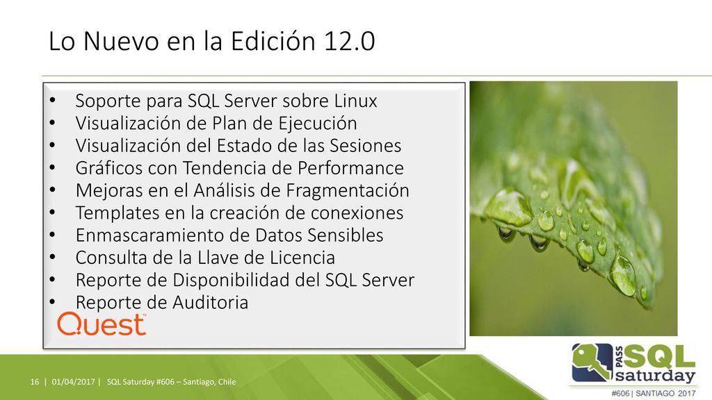 Lo Nuevo en la Edición 12.0 Soporte para SQL Server sobre Linux