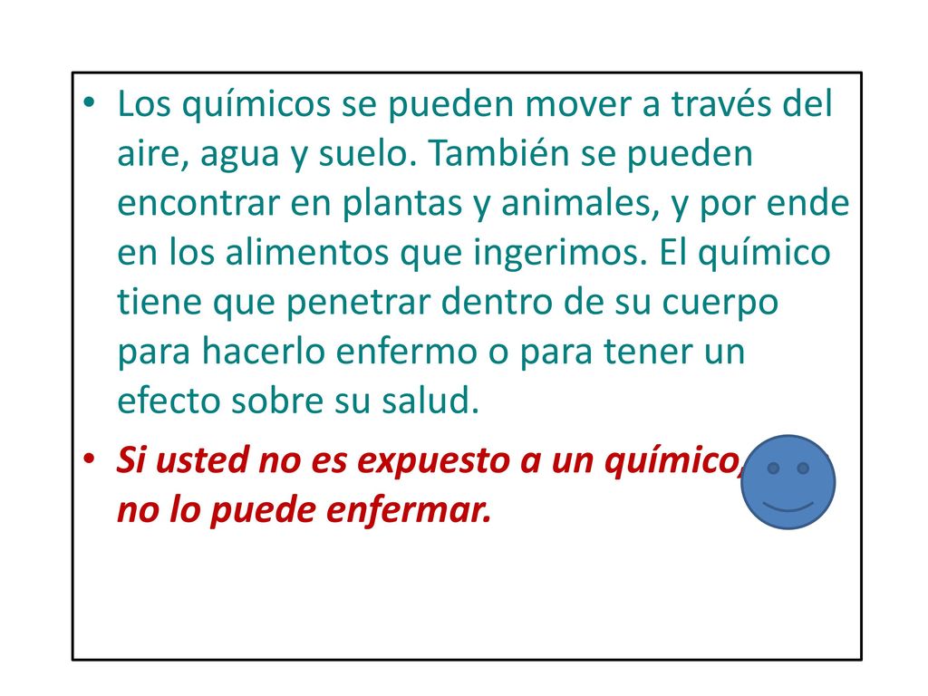Los químicos se pueden mover a través del aire, agua y suelo