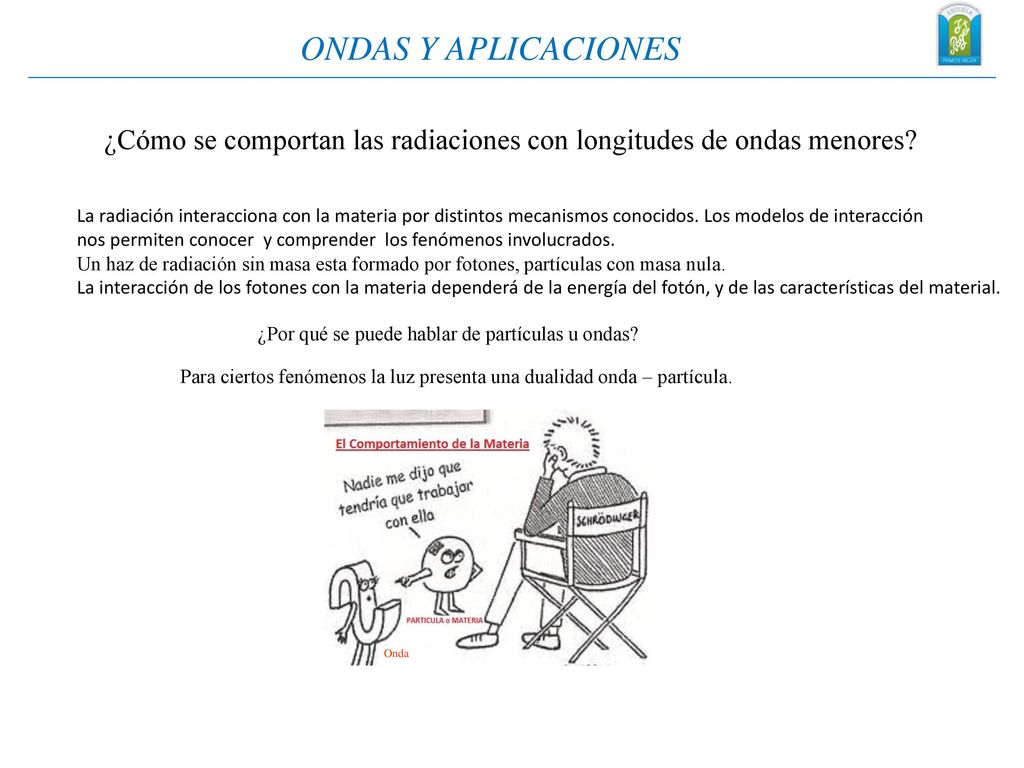 ONDAS Y APLICACIONES ¿Cómo se comportan las radiaciones con longitudes de ondas menores