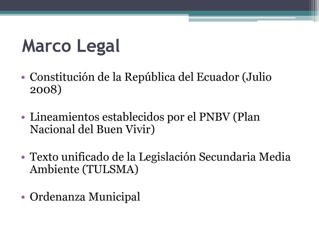 Marco Legal Constitución de la República del Ecuador (Julio 2008)