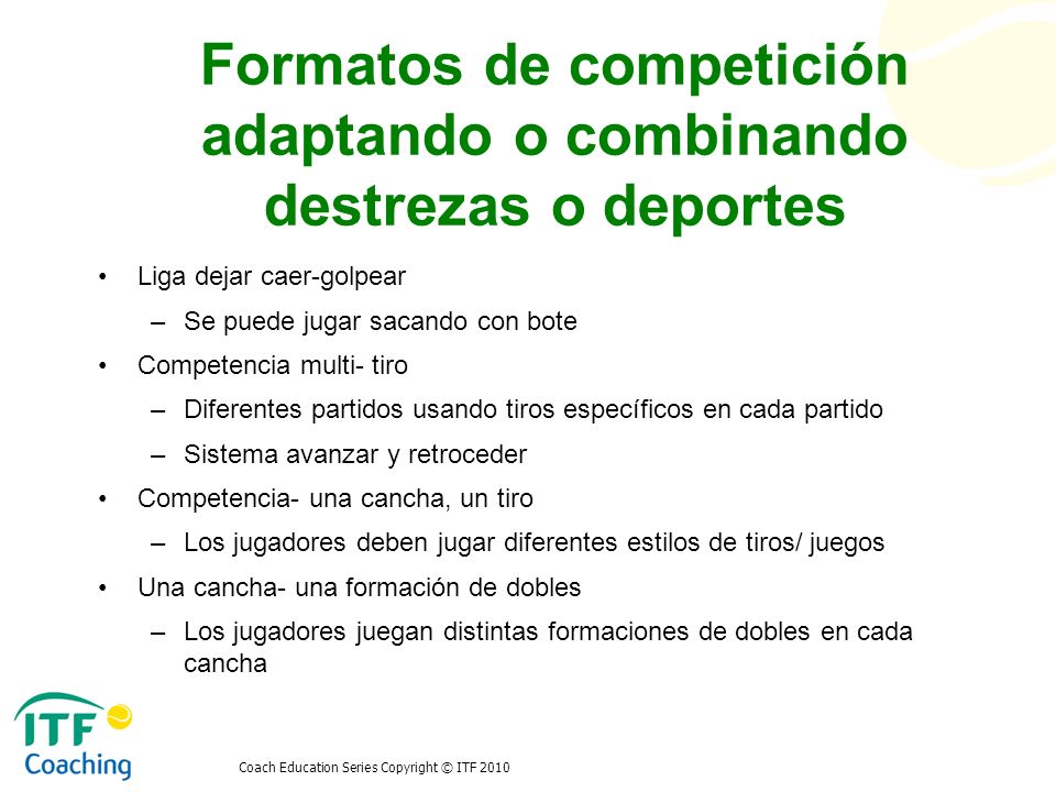 Formatos de competición adaptando o combinando destrezas o deportes