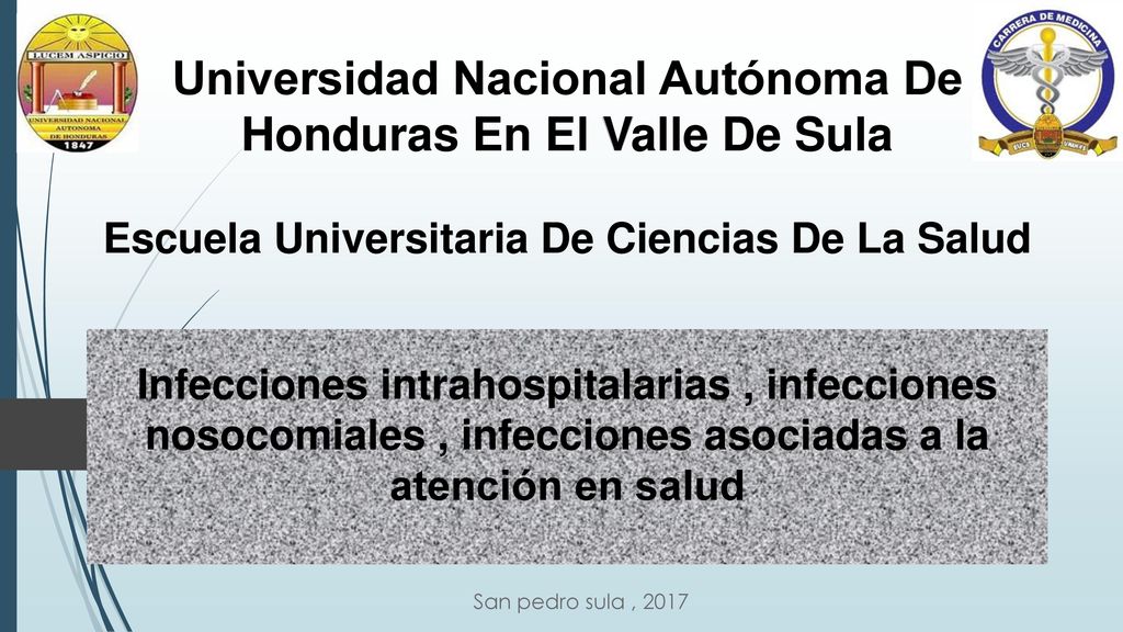 Universidad Nacional Autónoma De Honduras En El Valle De Sula Escuela Universitaria De Ciencias De La Salud Infecciones intrahospitalarias , infecciones nosocomiales , infecciones asociadas a la atención en salud