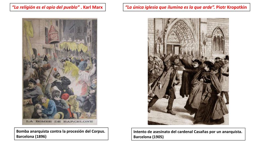 La religión es el opio del pueblo . Karl Marx