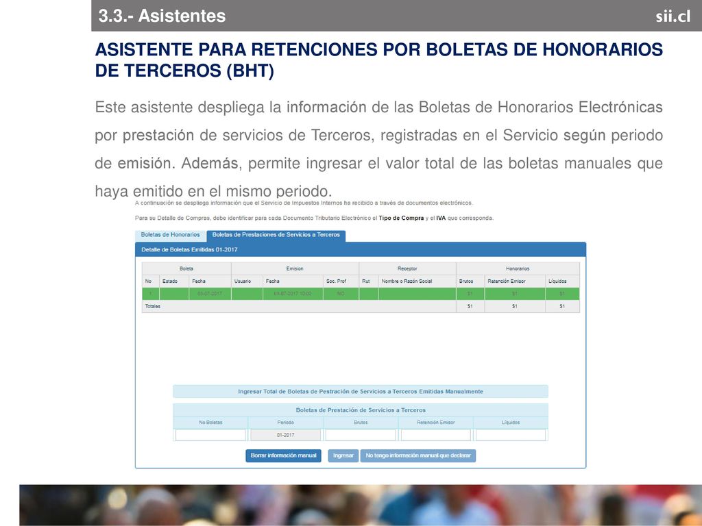 ASISTENTE PARA RETENCIONES POR BOLETAS DE HONORARIOS DE TERCEROS (BHT)