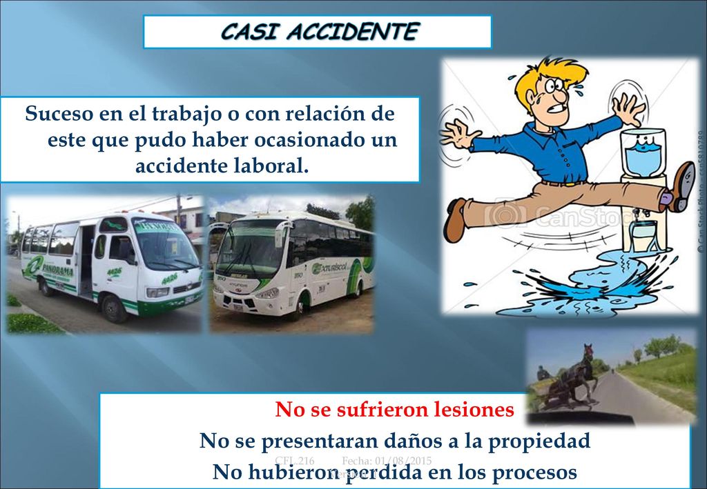 No se sufrieron lesiones No se presentaran daños a la propiedad