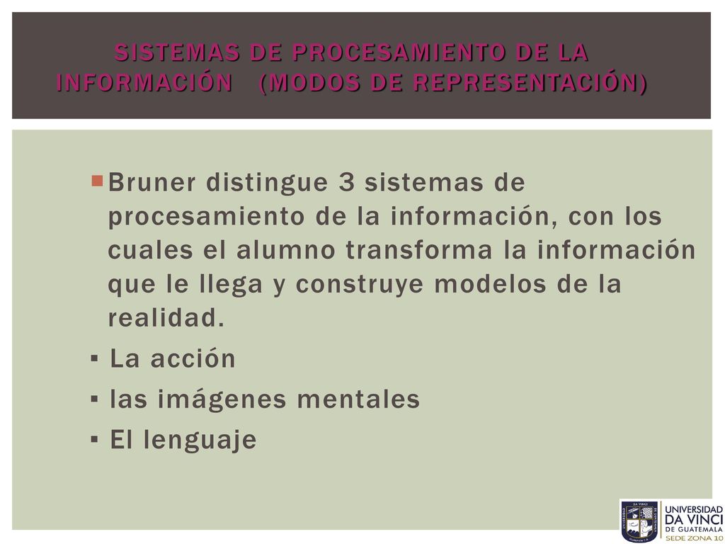 Sistemas de procesamiento de la información (modos de representación)