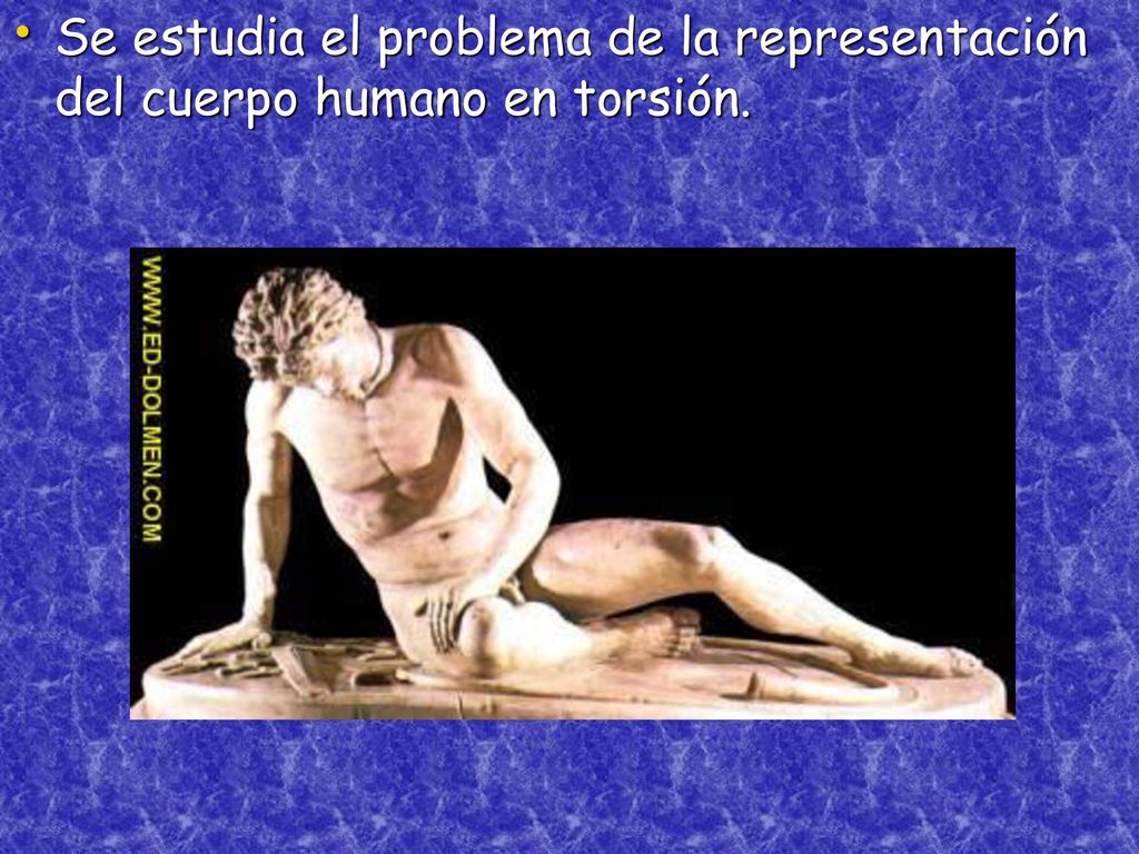 Se estudia el problema de la representación del cuerpo humano en torsión.