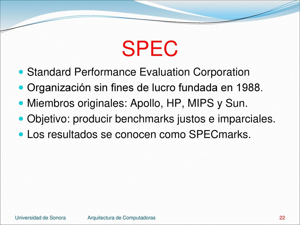 SPEC Standard Performance Evaluation Corporation