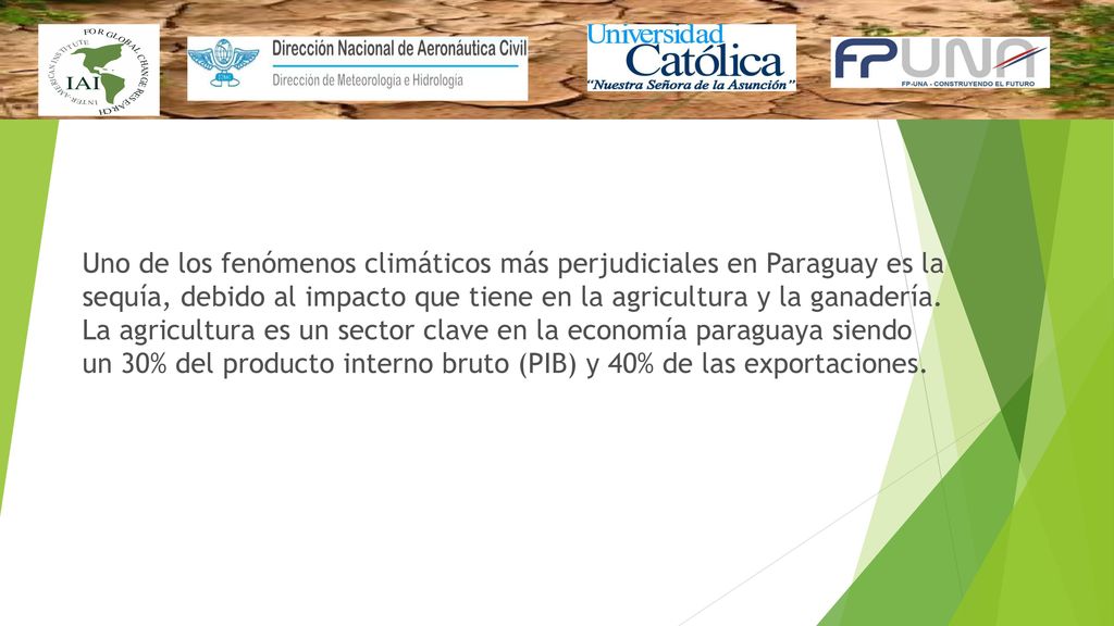 Uno de los fenómenos climáticos más perjudiciales en Paraguay es la sequía, debido al impacto que tiene en la agricultura y la ganadería.