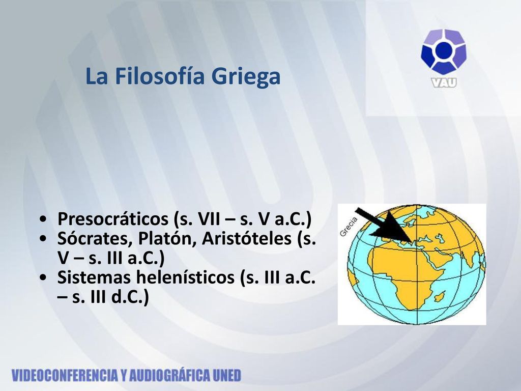 La Filosofía Griega Presocráticos (s. VII – s. V a.C.)