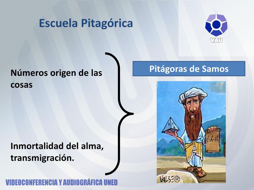 Escuela Pitagórica Pitágoras de Samos Números origen de las cosas