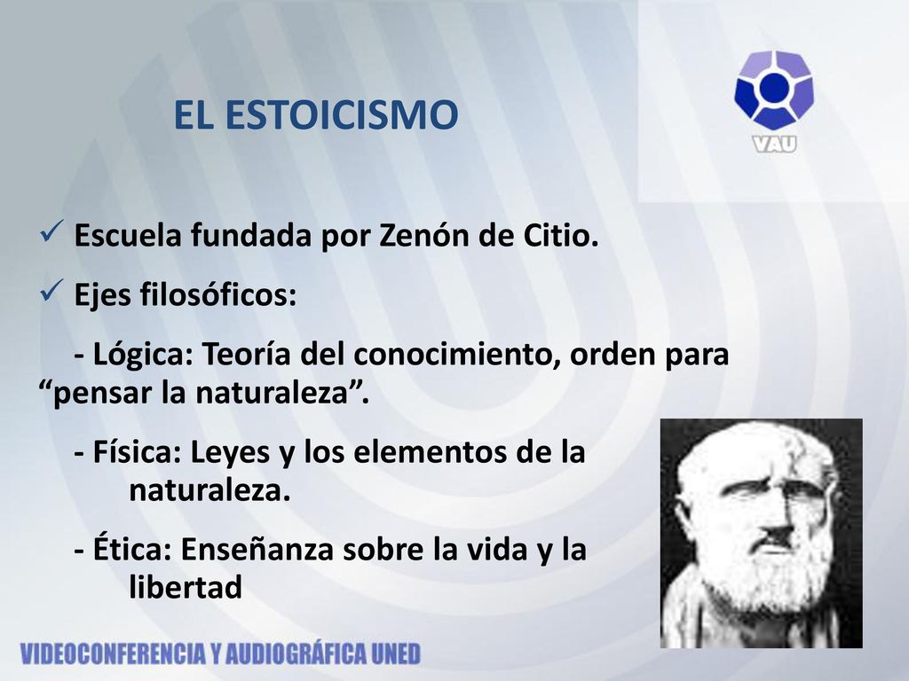 EL ESTOICISMO Escuela fundada por Zenón de Citio. Ejes filosóficos:
