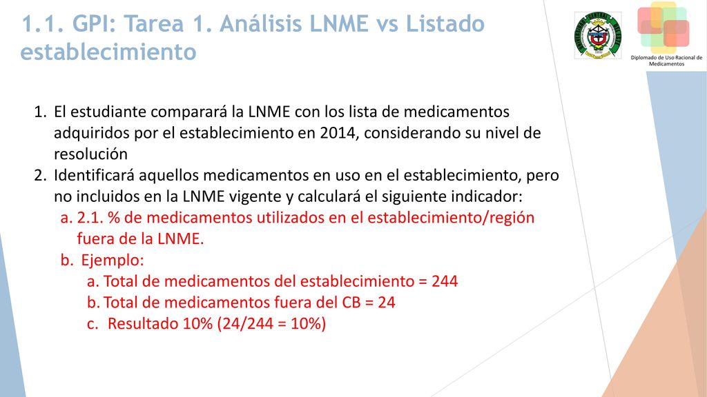 1.1. GPI: Tarea 1. Análisis LNME vs Listado establecimiento
