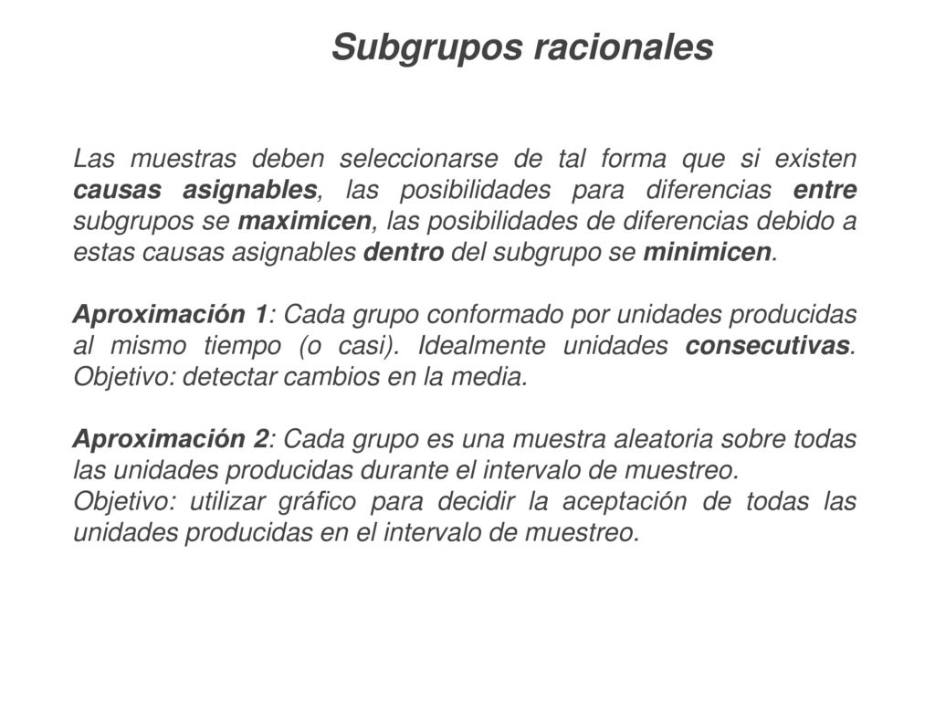 Desempeño de los gráficos de control Largo de corrida promedio (ARL)