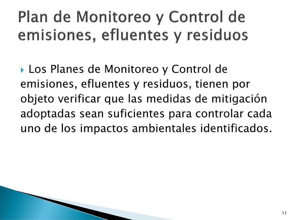 Plan de Monitoreo y Control de emisiones, efluentes y residuos