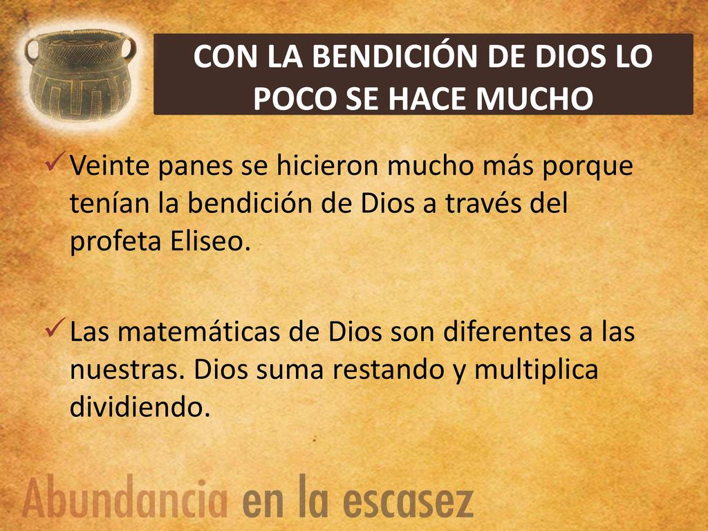 CON LA BENDICIÓN DE DIOS LO POCO SE HACE MUCHO