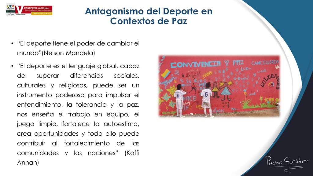 Antagonismo del Deporte en Contextos de Paz