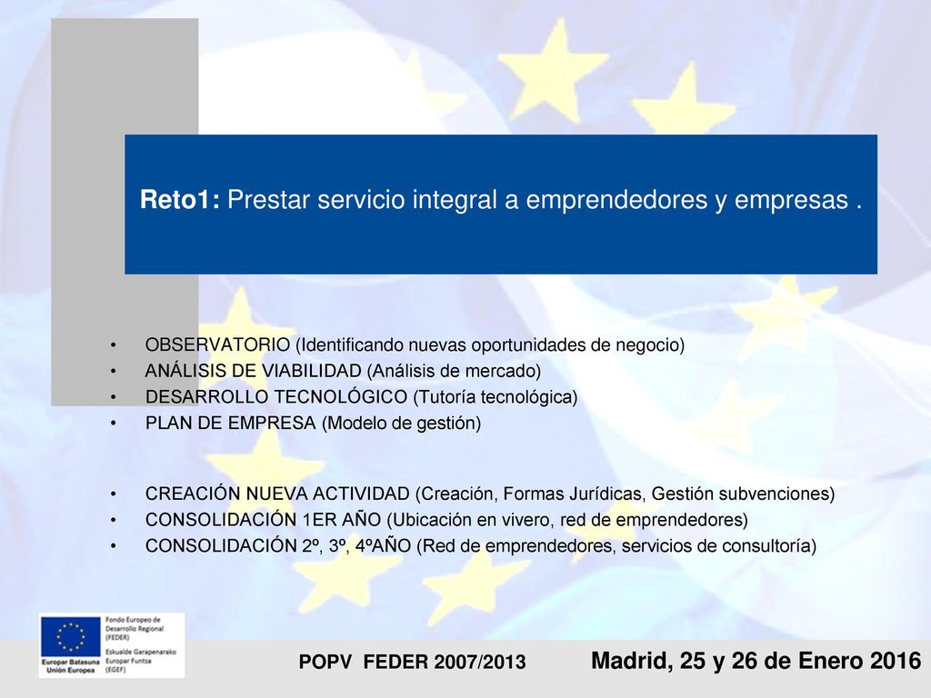 Reto1: Prestar servicio integral a emprendedores y empresas .