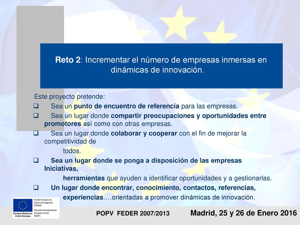 Reto 2: Incrementar el número de empresas inmersas en dinámicas de innovación.