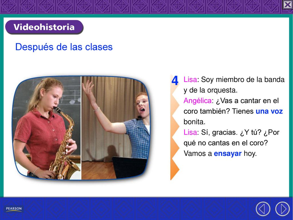 4 Después de las clases Lisa: Soy miembro de la banda