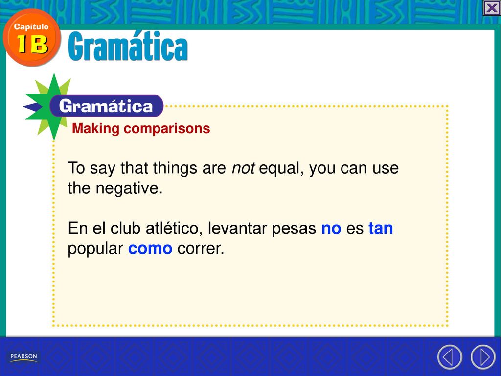 To say that things are not equal, you can use the negative.