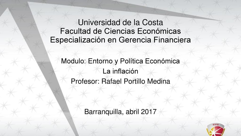 Universidad de la Costa Facultad de Ciencias Económicas Especialización en Gerencia Financiera