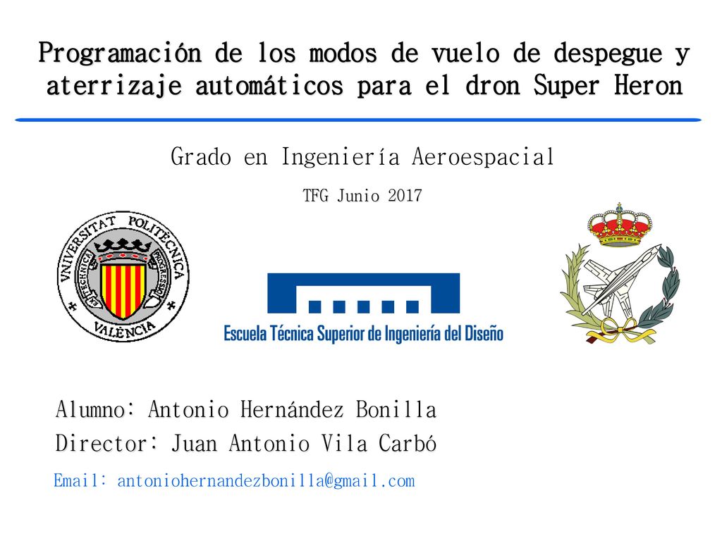Programación de los modos de vuelo de despegue y aterrizaje automáticos para el dron Super Heron