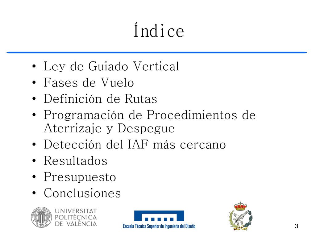 Índice Ley de Guiado Vertical Fases de Vuelo Definición de Rutas