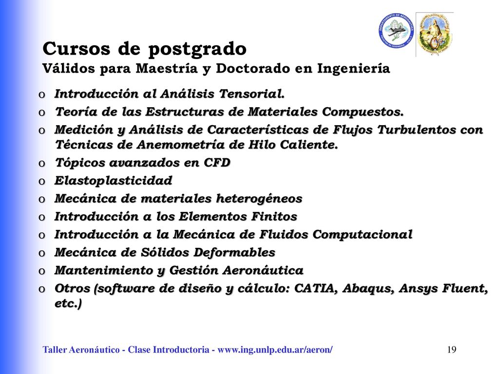 Cursos de postgrado Válidos para Maestría y Doctorado en Ingeniería