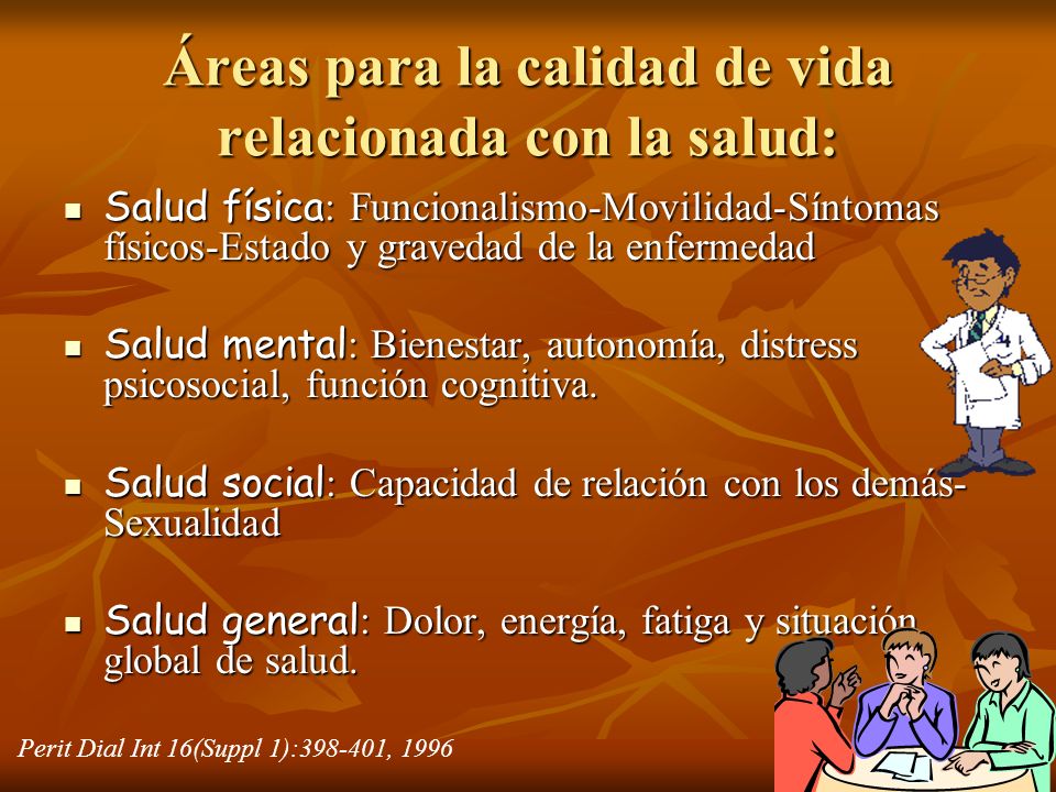 Áreas para la calidad de vida relacionada con la salud: