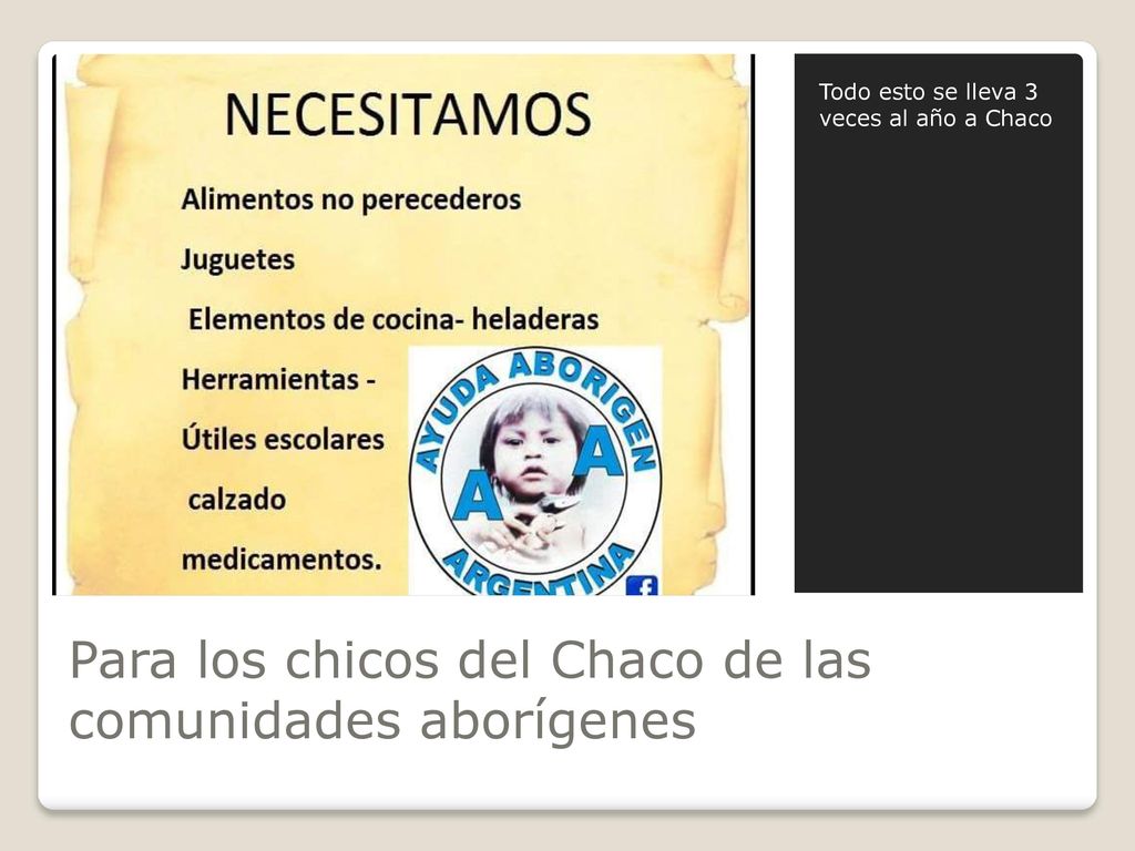 Para los chicos del Chaco de las comunidades aborígenes