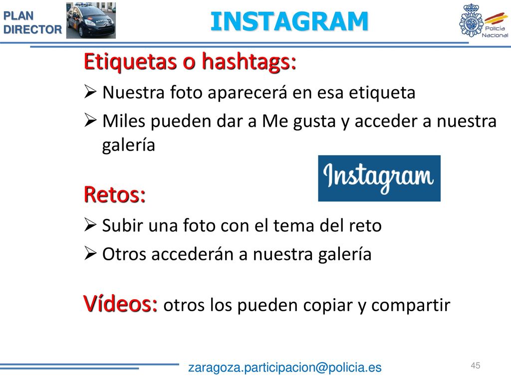 INSTAGRAM Etiquetas o hashtags: Retos:
