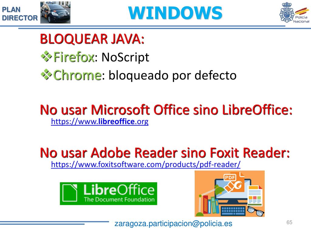 WINDOWS BLOQUEAR JAVA: Firefox: NoScript Chrome: bloqueado por defecto