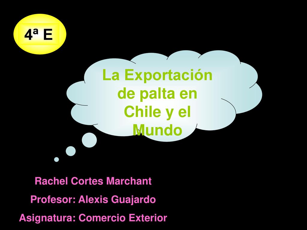 4ª E La Exportación de palta en Chile y el Mundo
