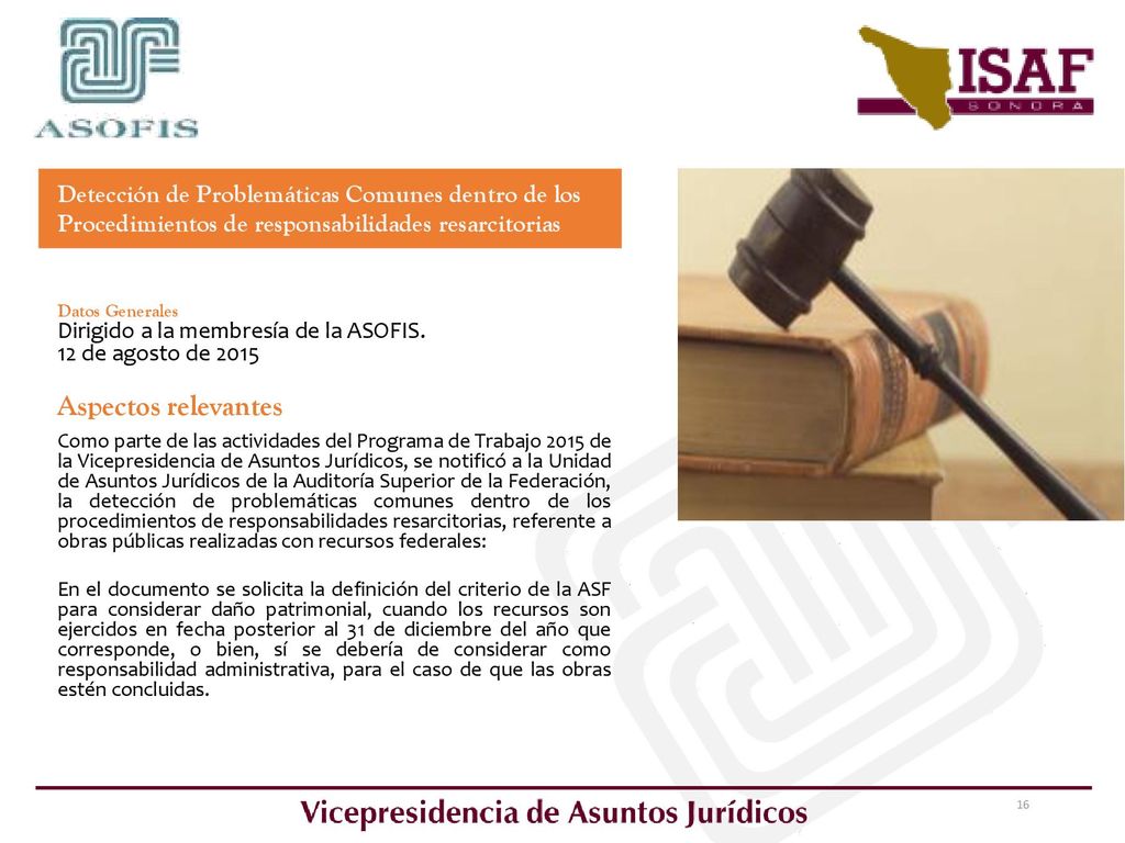Detección de Problemáticas Comunes dentro de los Procedimientos de responsabilidades resarcitorias
