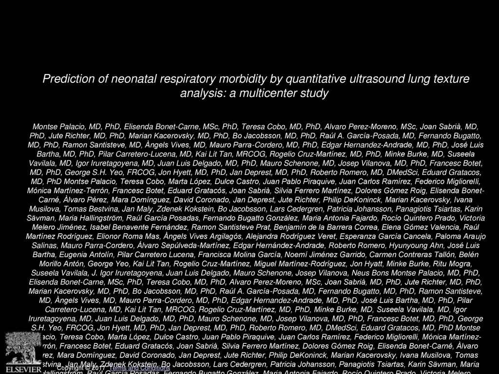 Prediction of neonatal respiratory morbidity by quantitative ultrasound lung texture analysis: a multicenter study