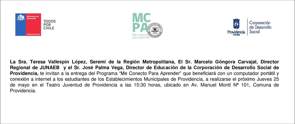 La Sra. Teresa Vallespín López, Seremi de la Región Metropolitana, El Sr.