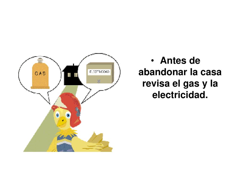 Antes de abandonar la casa revisa el gas y la electricidad.