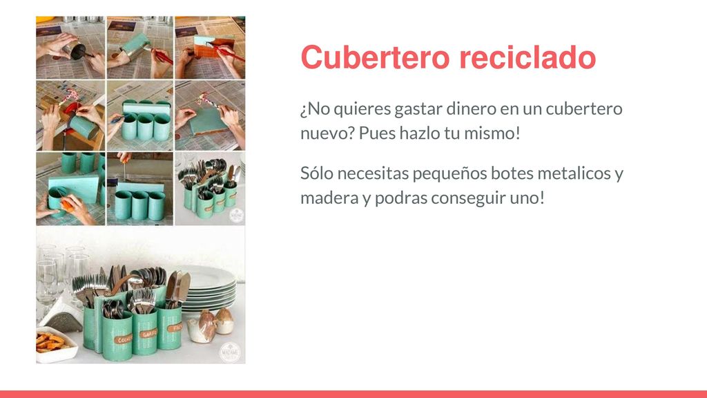 Cubertero reciclado ¿No quieres gastar dinero en un cubertero nuevo Pues hazlo tu mismo!