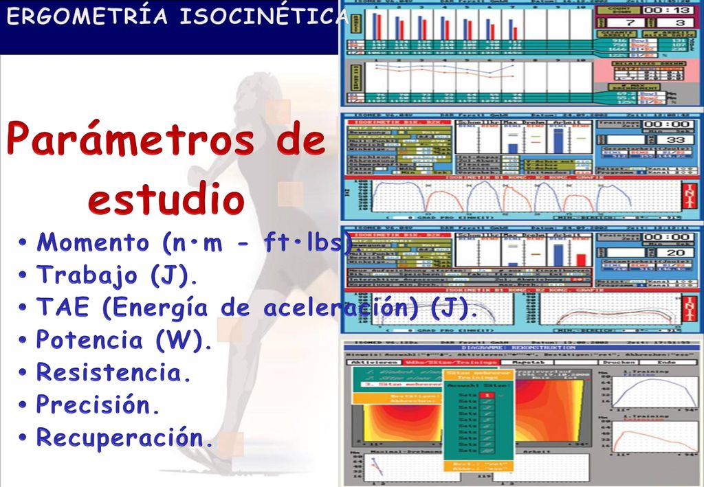 Parámetros de estudio • Momento (n•m - ft•lbs). • Trabajo (J).