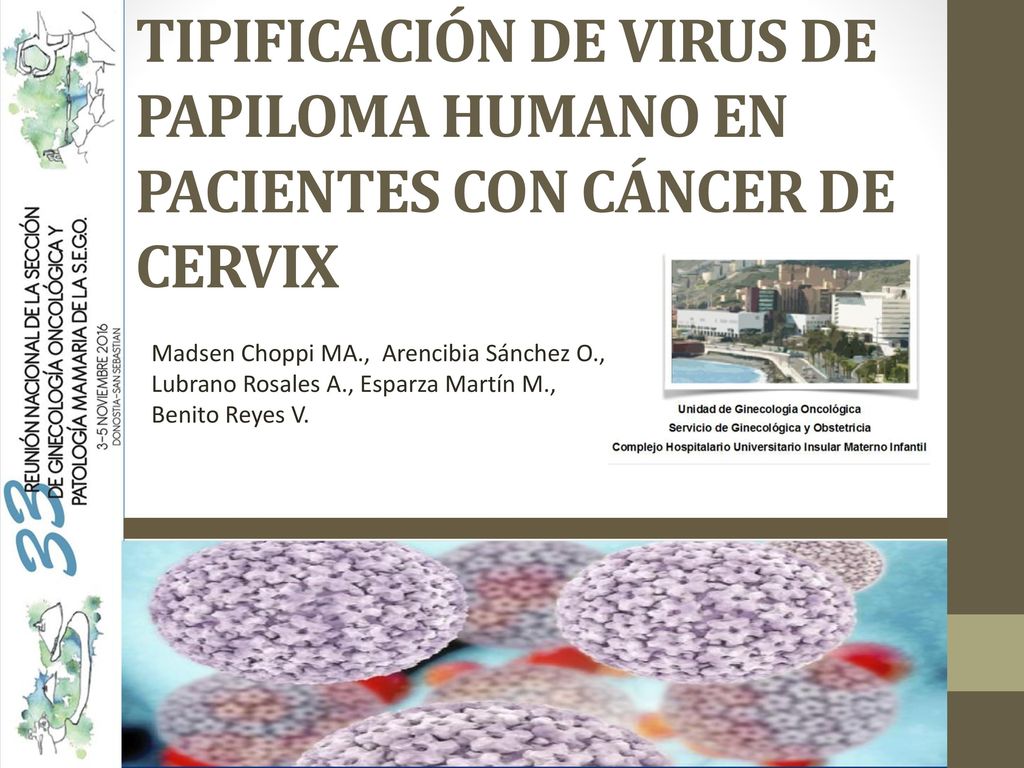 TIPIFICACIÓN DE VIRUS DE PAPILOMA HUMANO EN PACIENTES CON CÁNCER DE CERVIX