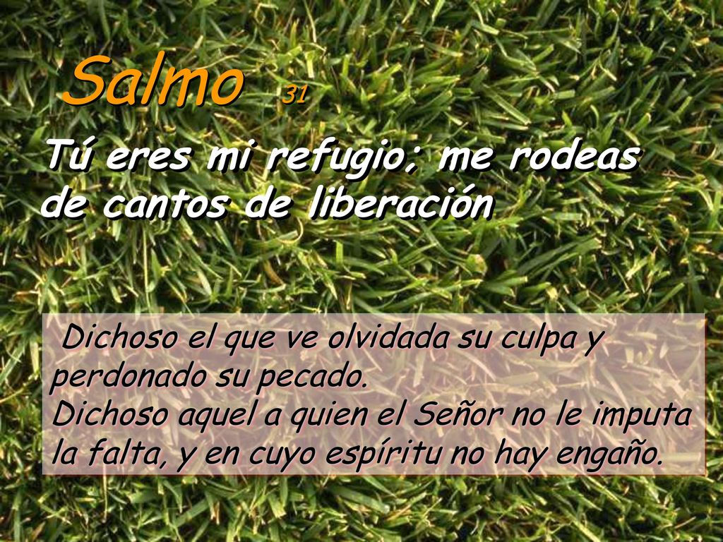 Salmo 31 Tú eres mi refugio; me rodeas de cantos de liberación
