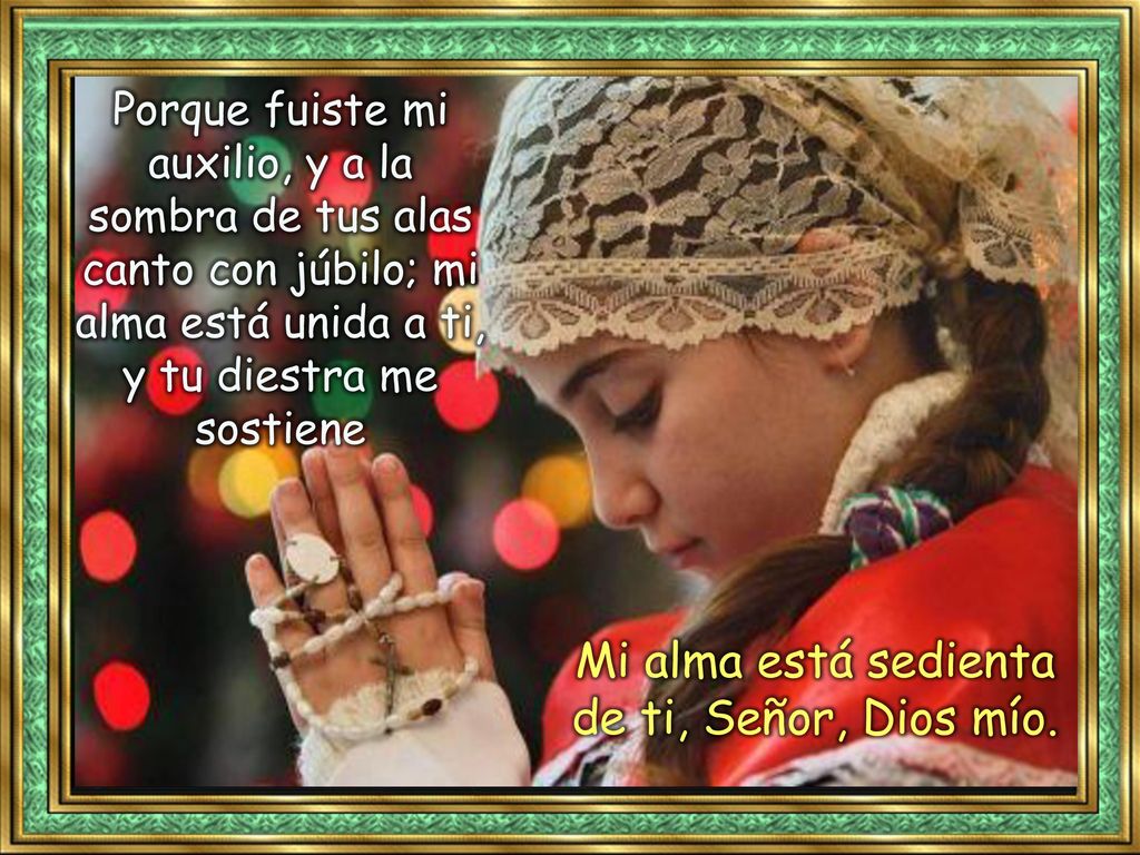 Mi alma está sedienta de ti, Señor, Dios mío.