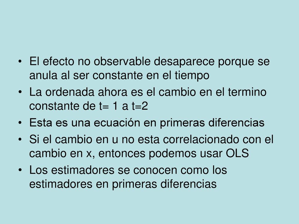 El efecto no observable desaparece porque se anula al ser constante en el tiempo