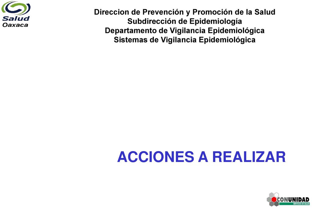 ACCIONES A REALIZAR Direccion de Prevención y Promoción de la Salud